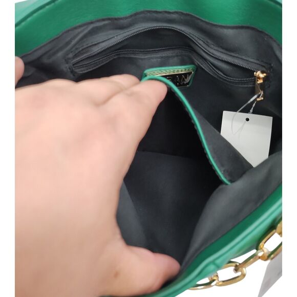 Urban expressions handbag crossbody Green Botton Up Sz Small Claudine Purse New - Picture 15 of 16